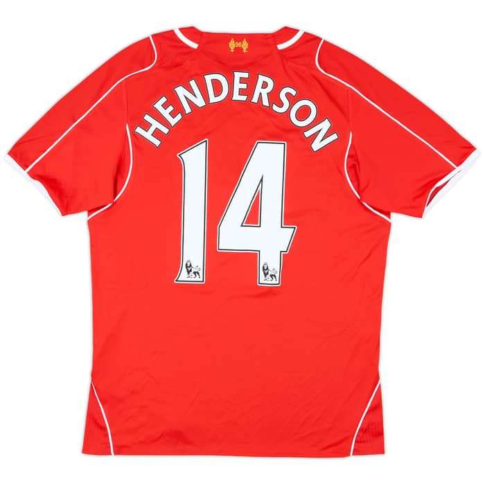 2014-15 Liverpool Home Shirt Henderson #14 - 9/10 - (L)