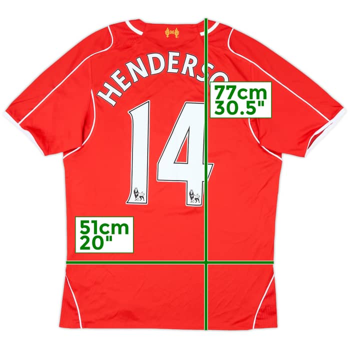2014-15 Liverpool Home Shirt Henderson #14 - 9/10 - (L)