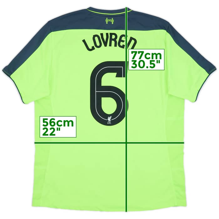 2016-17 Liverpool Third Shirt Lovren #6 - 6/10 - (XL)