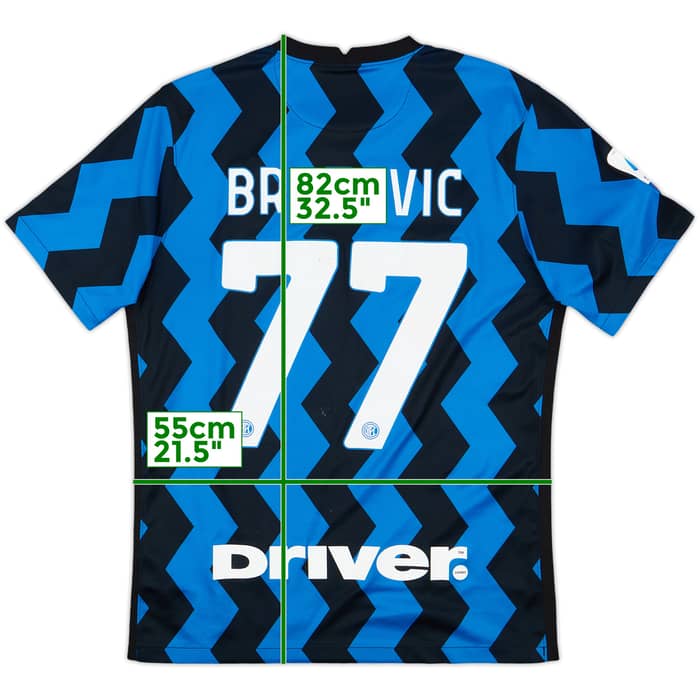 2020-21 Inter Milan Home Shirt Brozovic #77 - 7/10 - (M)