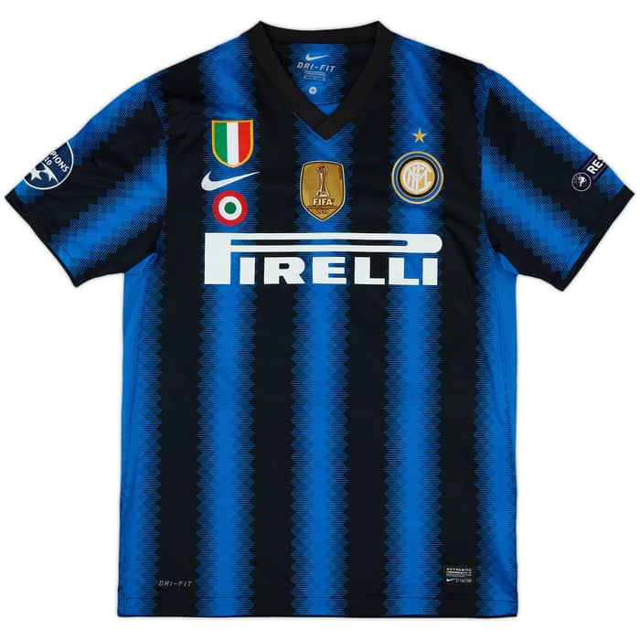 2010-11 Inter Milan Home Shirt Eto'o #9 - 10/10 - (M)