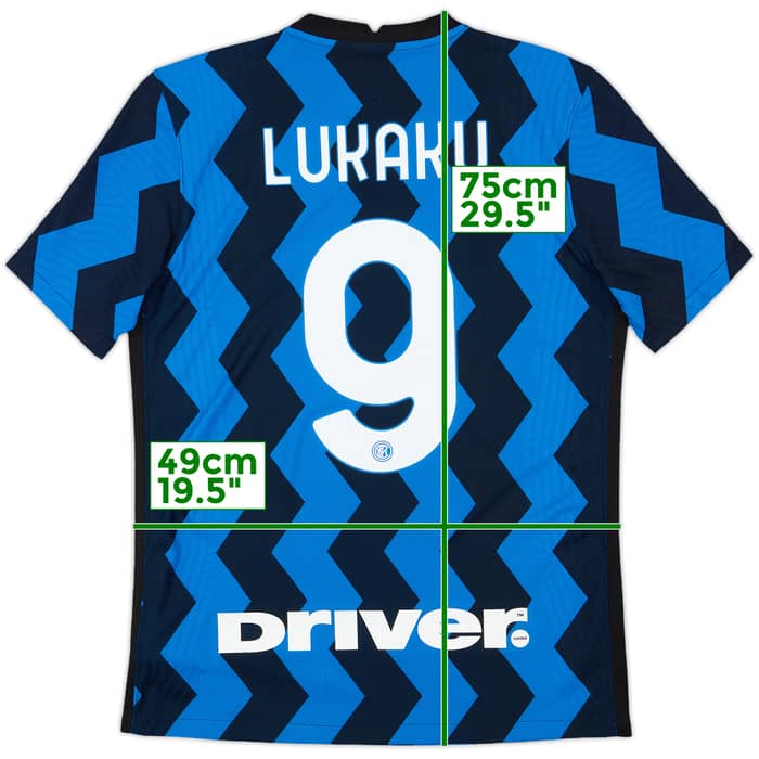 2020-21 Inter Milan Authentic Home Shirt Lukaku #9 - 10/10 - (M)
