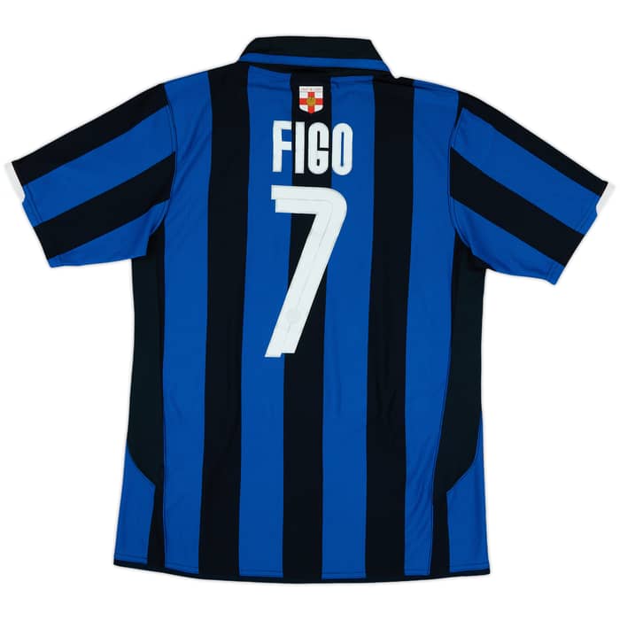 2007-08 Inter Milan Centenary Home Shirt Figo #7 - 9/10 - (M)