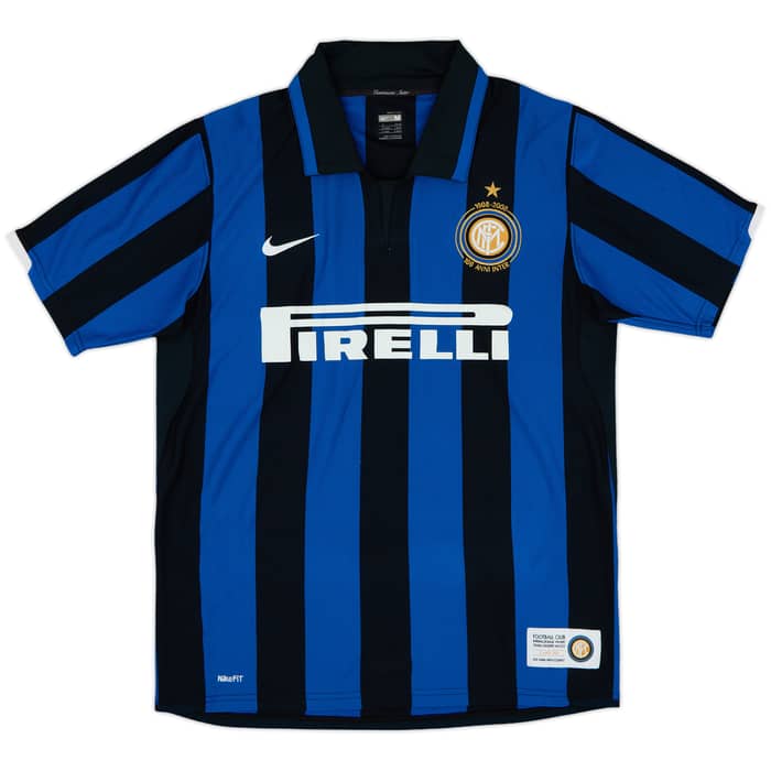 2007-08 Inter Milan Centenary Home Shirt Figo #7 - 9/10 - (M)