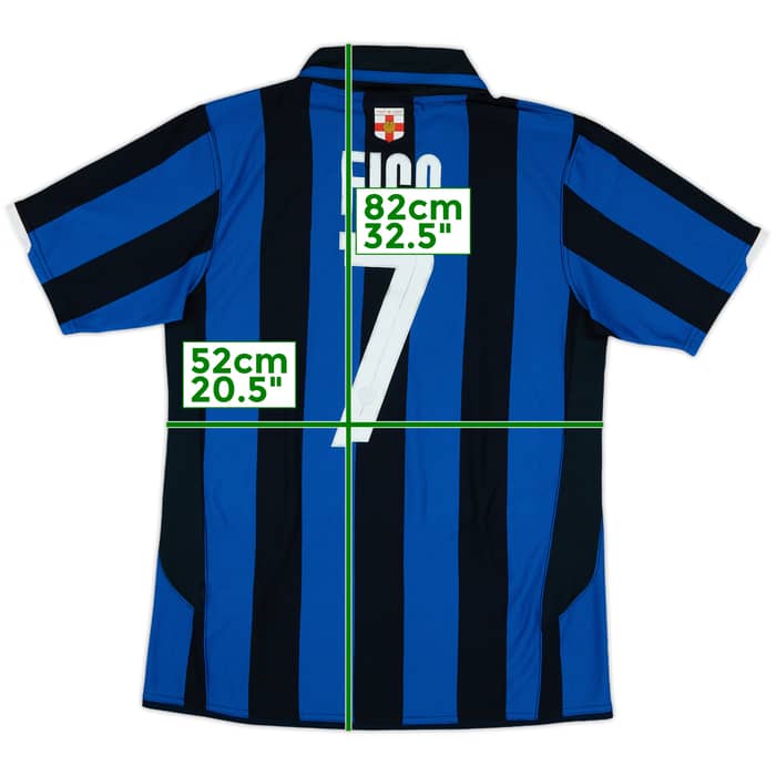 2007-08 Inter Milan Centenary Home Shirt Figo #7 - 9/10 - (M)