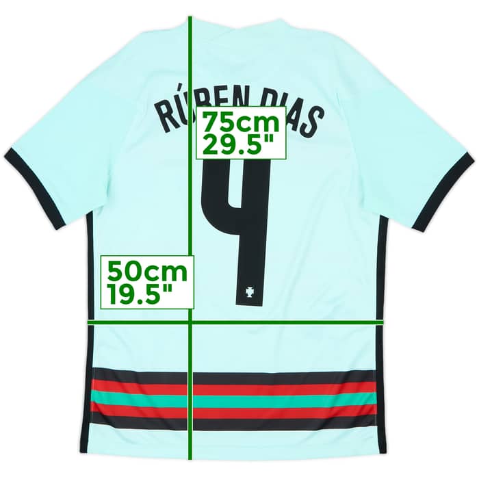 2020-22 Portugal Away Shirt Ruban Dias #4 - 9/10 - (M)