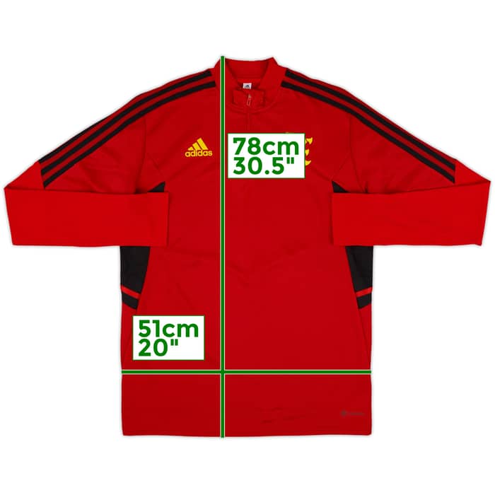 2021-22 Flamengo adidas 1/4 Drill Top - 10/10 - (M)