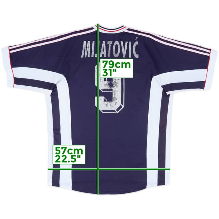 1998-99 Yugoslavia Home Shirt Mijatovic #9 - 5/10 - (M)