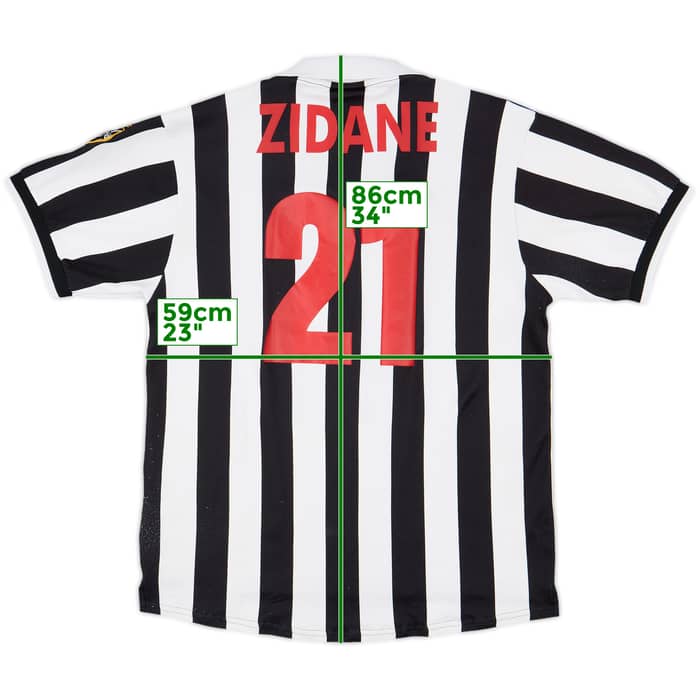 1998-99 Juventus Home Shirt Zidane #21 - 8/10 - (XL)