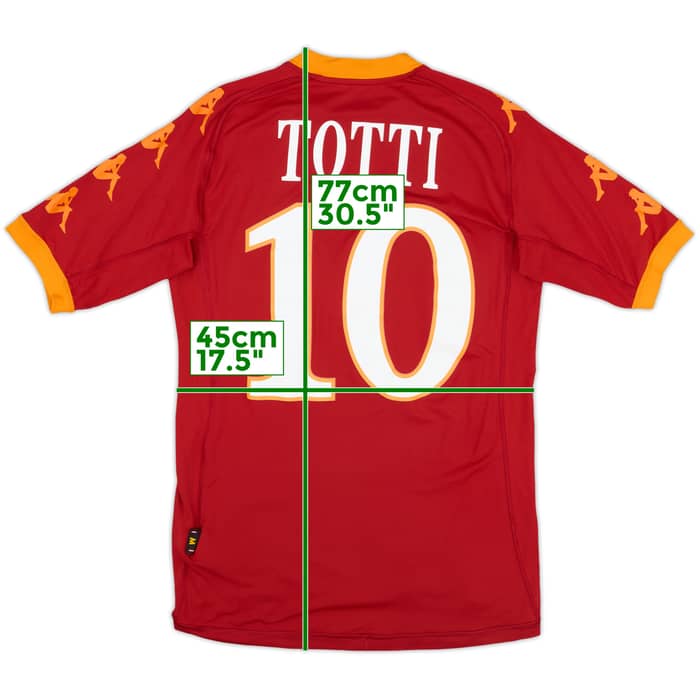 2010-11 Roma Home Shirt Totti #10 - 7/10 - (M)