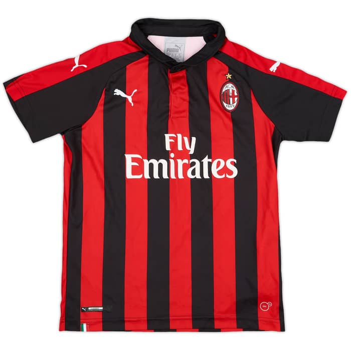 2018-19 AC Milan Home Shirt - 6/10 - (M.Boys)