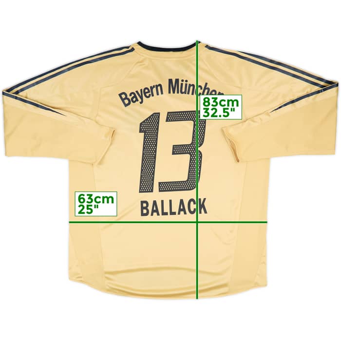2004-05 Bayern Munich Away L/S Shirt Ballack #13 - 9/10 - (XL)