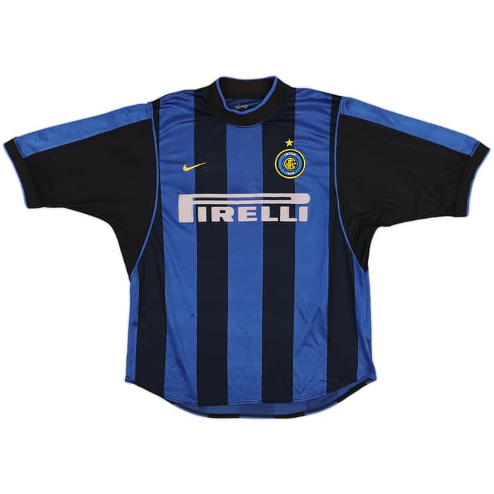 2000-01 Inter Milan Home Shirt Ronaldo #9 - 8/10 - (L)