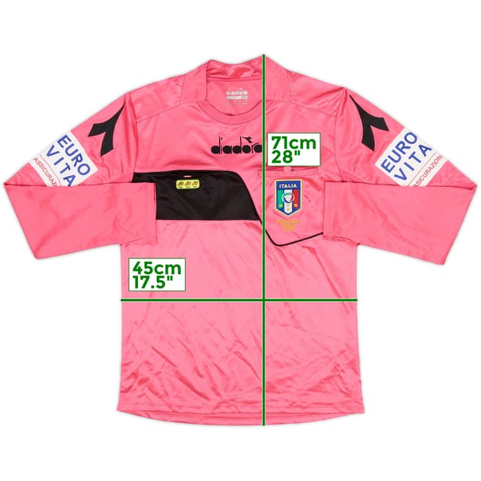 2018-19 Italy Diadora Referee L/S Shirt - 9/10 - (XS)