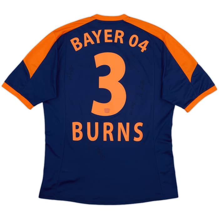 2012-13 Bayer Leverkusen Signed Third Shirt Burns #3 - 6/10 - (M)