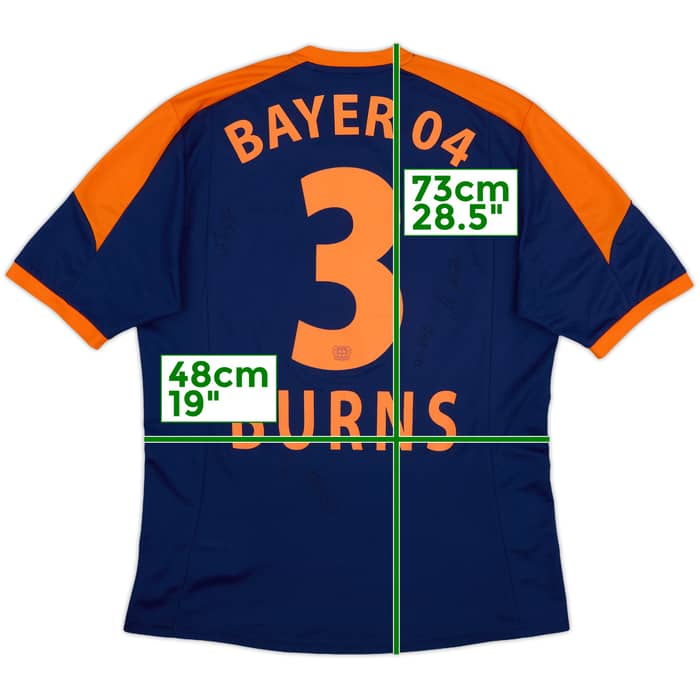 2012-13 Bayer Leverkusen Signed Third Shirt Burns #3 - 6/10 - (M)