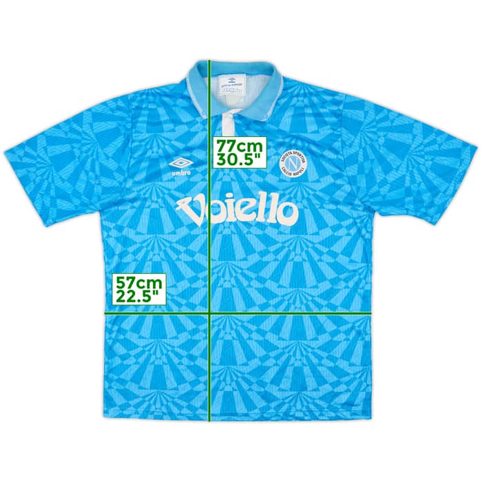 1991-93 Napoli Home Shirt - 6/10 - (XL)