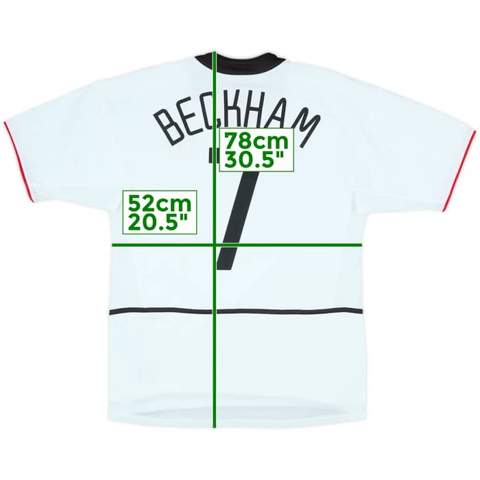 2002-03 Manchester United Away Shirt Beckham #7 - 10/10 - (M)