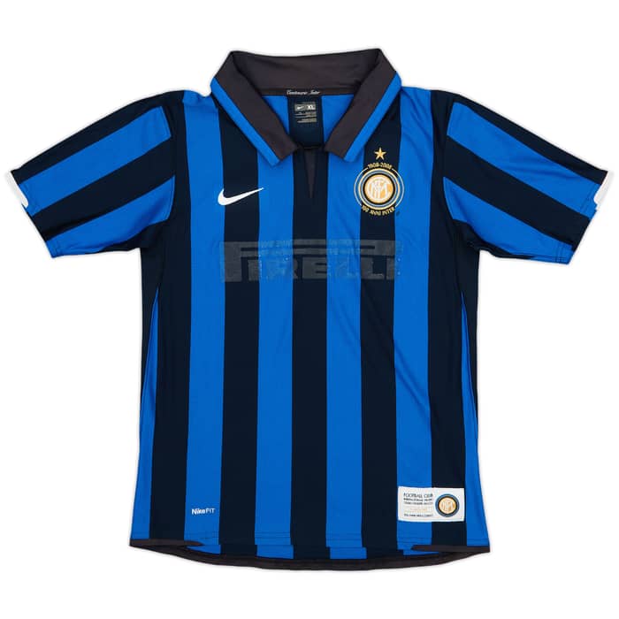 2007-08 Inter Milan Centenary Home Shirt - 4/10 - (XL.Boys)