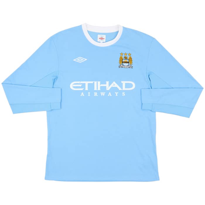2009-10 Manchester City Home L/S Shirt Wright-Phillips #8 - 9/10 - (L)