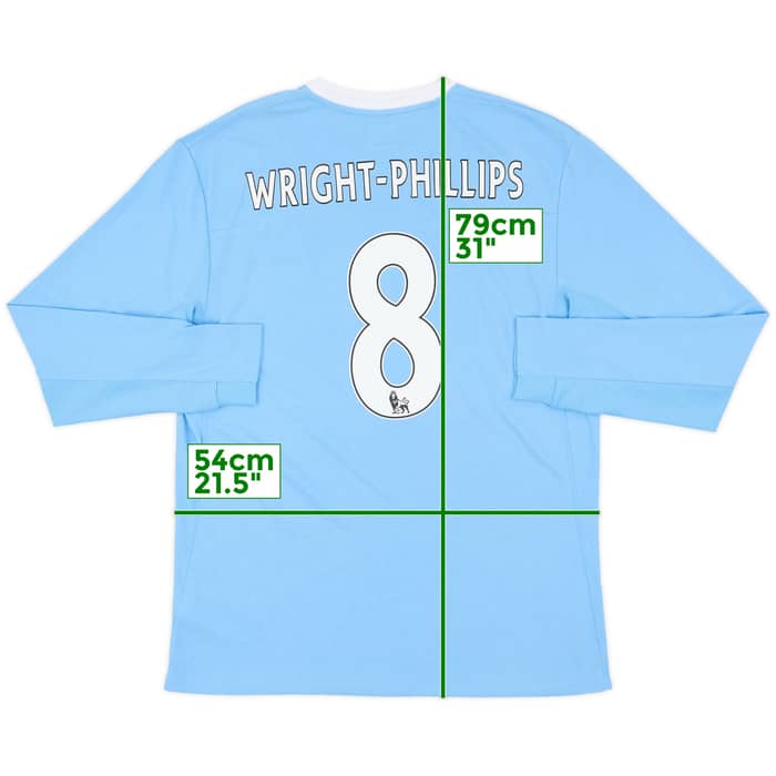 2009-10 Manchester City Home L/S Shirt Wright-Phillips #8 - 9/10 - (L)