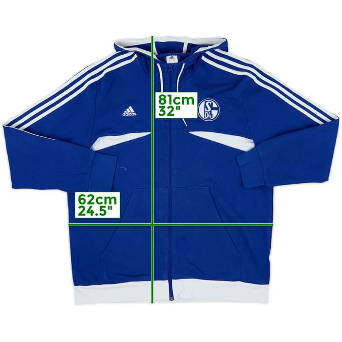 2013-14 Schalke adidas Hooded Zip Jacket - 8/10 - (XL)