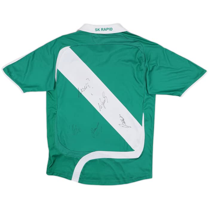 2008-09 Rapid Vienna Signed Home Shirt - 4/10 - (XL.Boys)