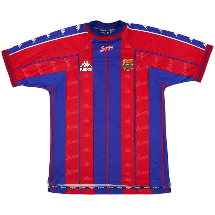 1997-98 Barcelona Home Shirt Rivaldo #11 - 5/10 - (L)