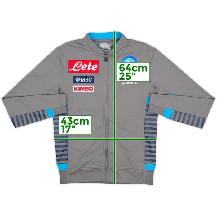 2019-20 Napoli Kappa Track Jacket - 8/10 - (L.Boys)