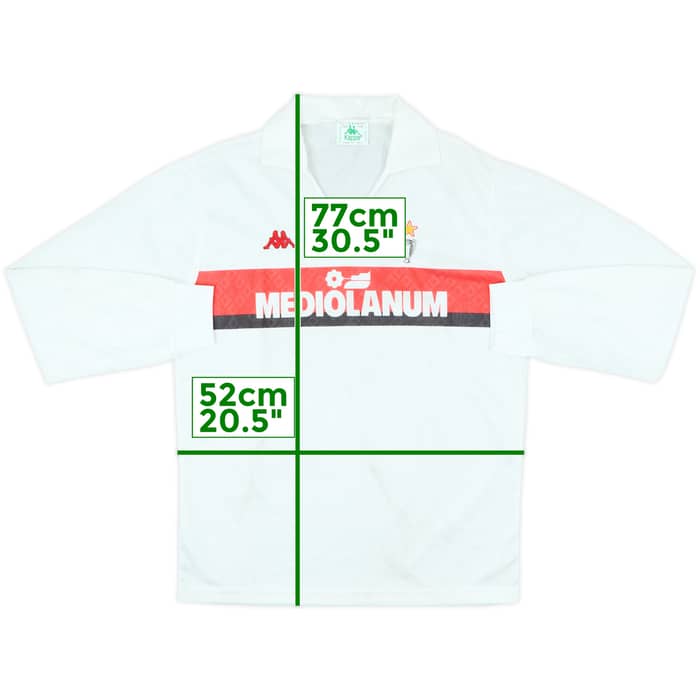 1988-89 AC Milan Away L/S Shirt - 8/10 - (L)