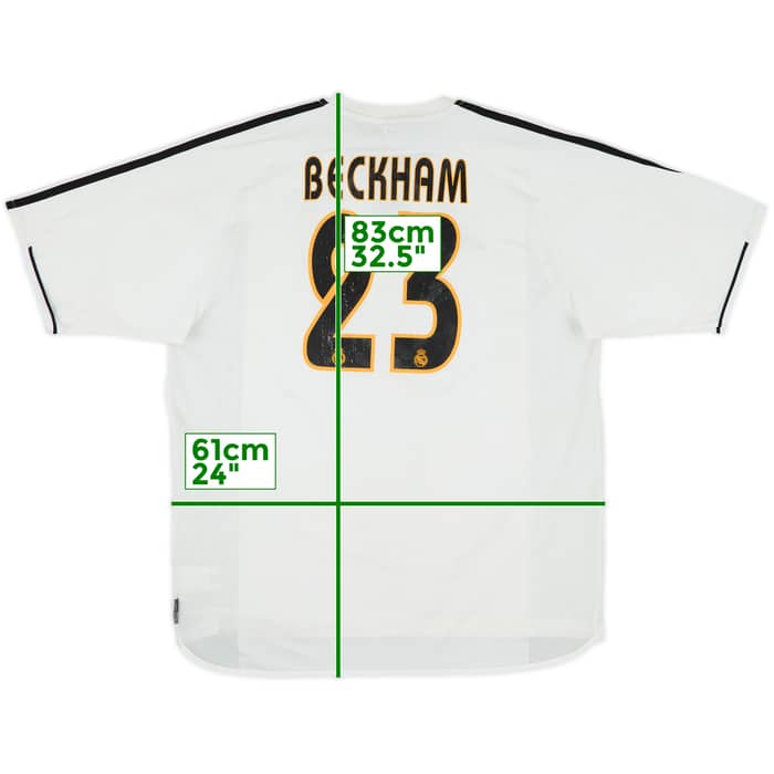 2003-04 Real Madrid Home Shirt Beckham #23 - 5/10 - (XL)