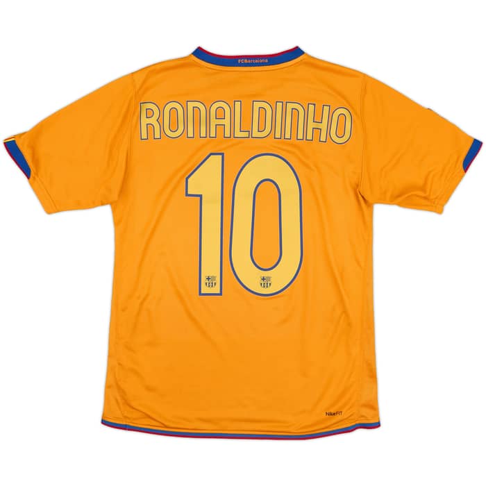 2006-08 Barcelona Away Shirt Ronaldinho #10 - 8/10 - (S)