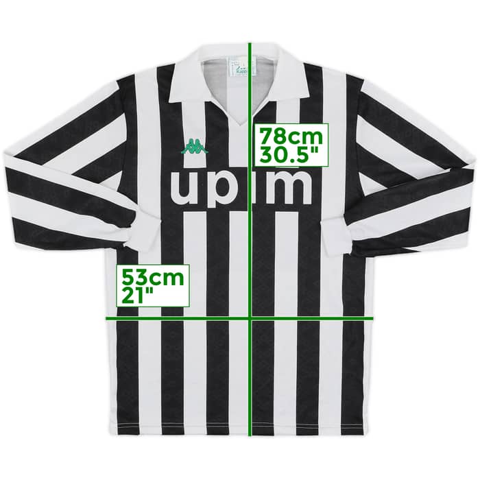 1991-92 Juventus Home L/S Shirt - 9/10 - (L)