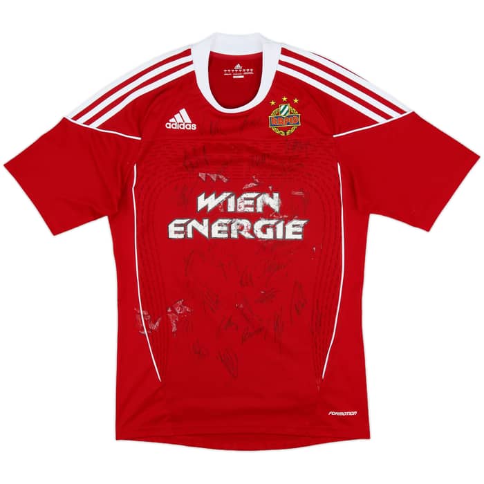 2010-11 Rapid Vienna Squad Signed Third Shirt - 5/10 - (S)