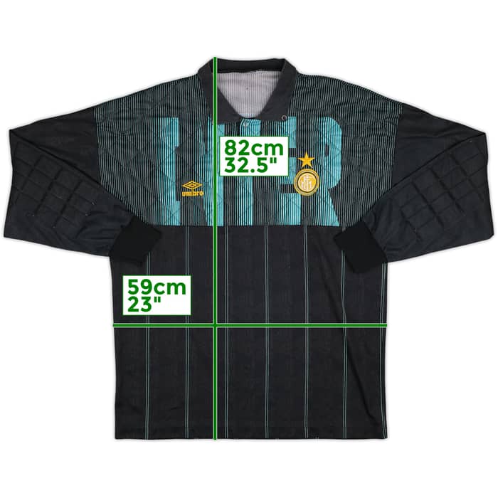1991-92 Inter Milan GK Shirt #1 - 8/10 - (XL)