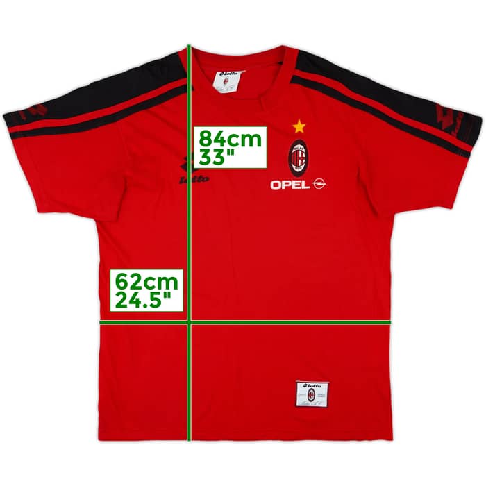 1997-98 AC Milan Lotto Cotton Tee - 7/10 - (XXL)
