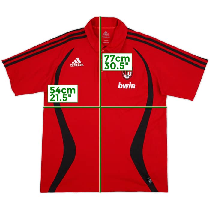 2006-07 AC Milan adidas Polo Shirt - 9/10 - (M)