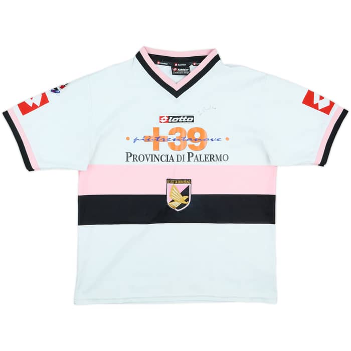 2004-05 Palermo Match Issue Away Shirt Brienza #90