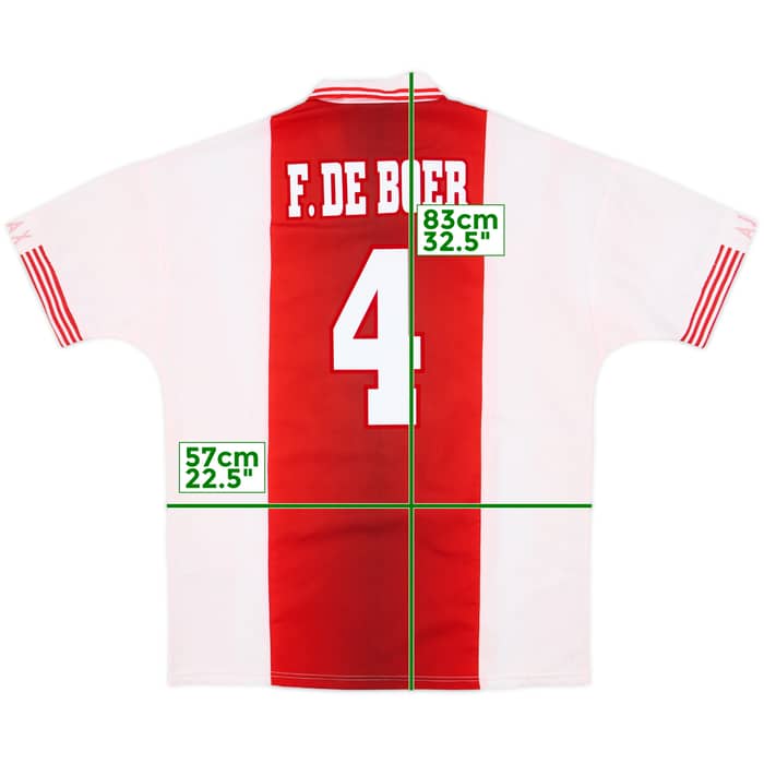 1997-98 Ajax Home Shirt F.De Boer #4 - 9/10 - (L)