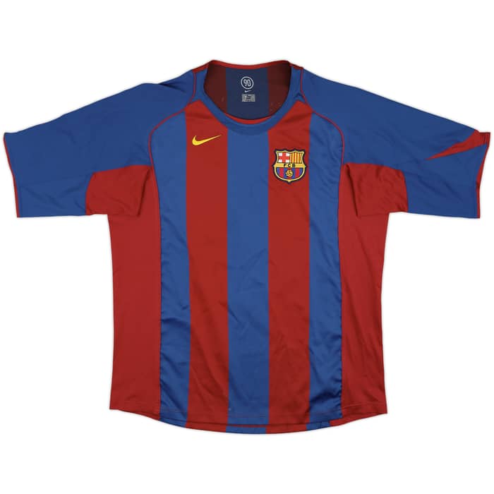 2004-05 Barcelona Home Shirt Ronaldinho #10 - 8/10 - (XL)