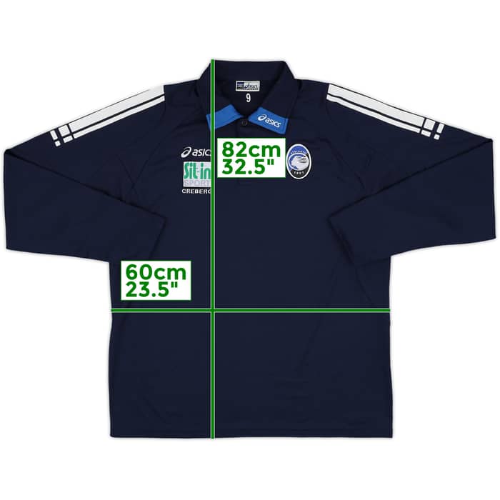 2006-07 Atalanta Player Issue Asics Training L/S Shirt #9 - 9/10 - (XL)