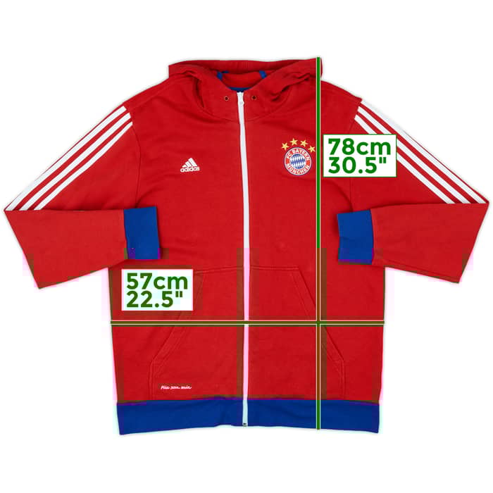2014-15 Bayern Munich adidas Hooded Sweat Top - 8/10 - (XL)