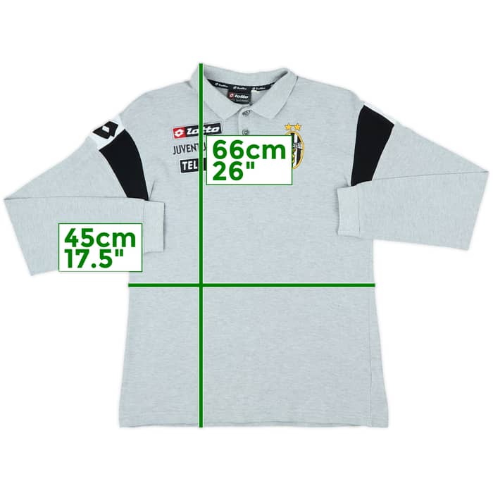 2001-02 Juventus Lotto Polo L/S Shirt - 8/10 - (XL.Boys)