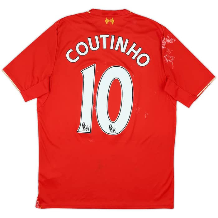 2015-16 Liverpool Home Shirt Coutinho #10 - 4/10 - (M)