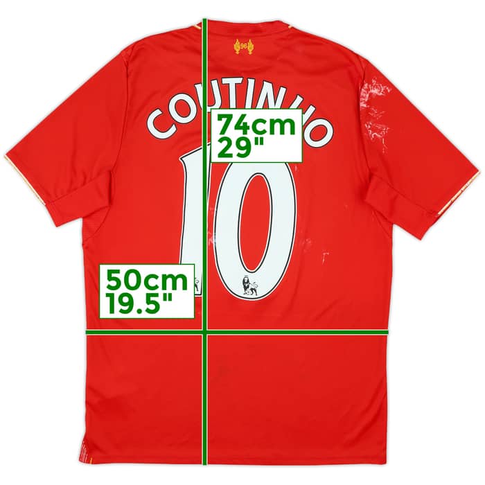 2015-16 Liverpool Home Shirt Coutinho #10 - 4/10 - (M)