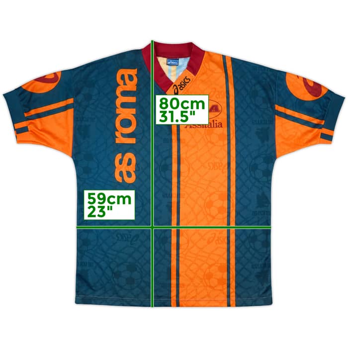 1996-97 Roma Asics Training Shirt - 8/10 - (XL)