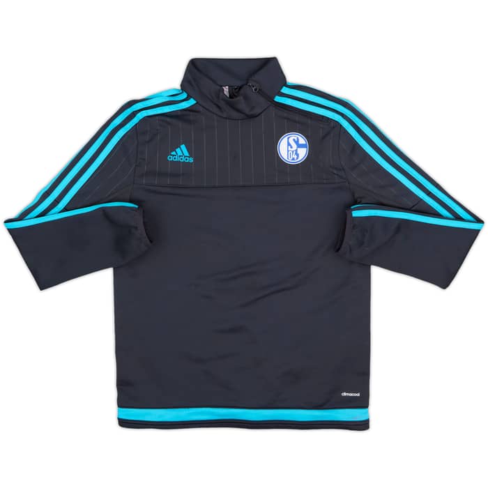 2015-16 Schalke adidas 1/4 Zip Drill Top - 8/10 - (M.Boys)