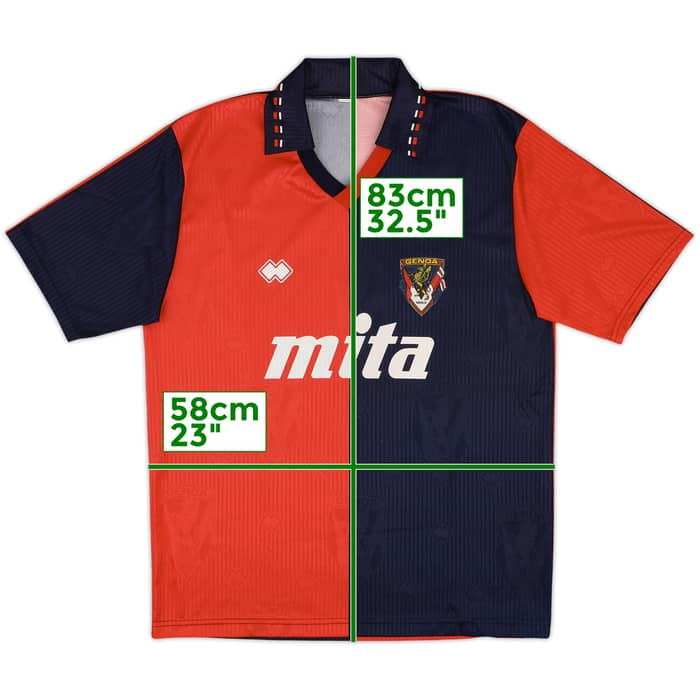 1991-92 Genoa Home Shirt - 8/10 - (L)