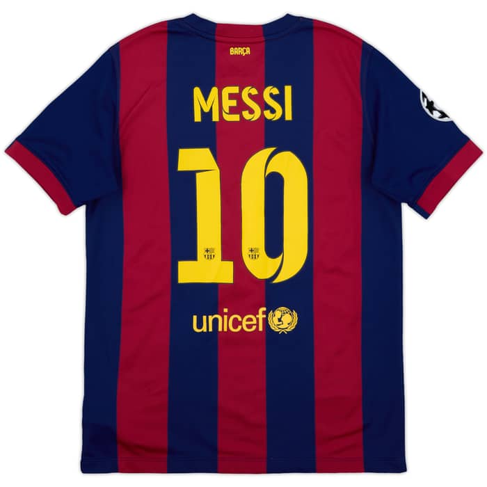 2014-15 Barcelona Home Shirt Messi #10 - 7/10 - (XL.Boys)