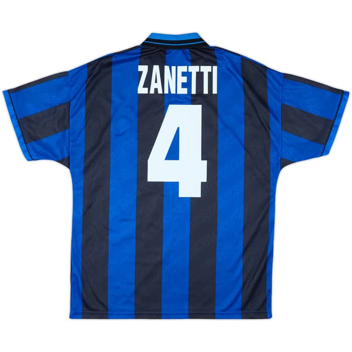 1995-96 Inter Milan Home Shirt Zanetti #4 - 8/10 - (L)